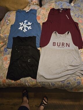 Women's Burn Boot Camp Tank Tops. Lot Of 4